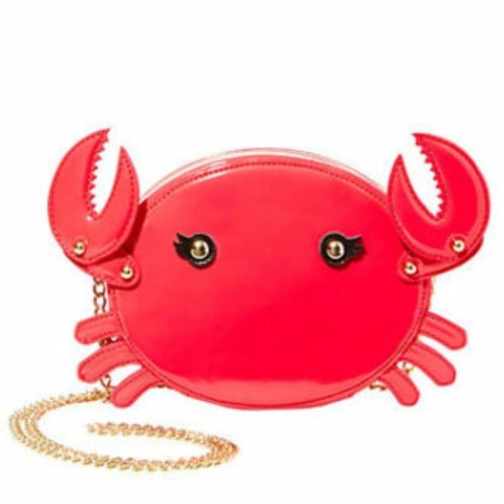 NWT Betsey Johnson KITSCH CRAB PINCH ME O CROSSBODY Movable Pinchers